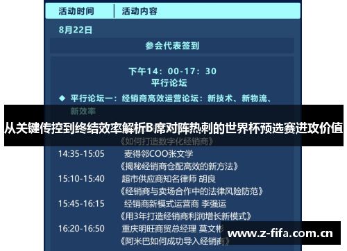 从关键传控到终结效率解析B席对阵热刺的世界杯预选赛进攻价值